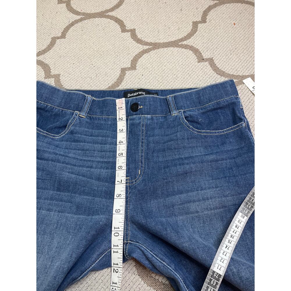 Betabrand 4-Pocket Bootcut Yoga Denim Jeans Pull-On Stretch Blue, Size Large - Picture 8 of 13